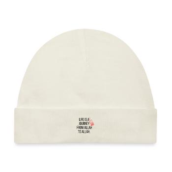 Life is a journey from Allah to Allah / Islam Art - Baby Premium Organic Mütze - Naturweiß - Vorne