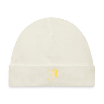 Abstraktes Design / gold / Linie / Muster - Baby Premium Organic Mütze - Naturweiß - Vorne