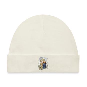 Holly Mary Maria Madonna Mariana Jungfrau Maria - Baby Premium Organic Mütze - Naturweiß - Vorne