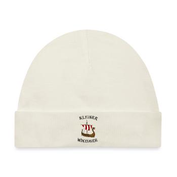 Kleiner Wikinger Wikinger Boot - Baby Premium Organic Mütze - Naturweiß - Vorne