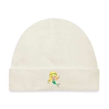 Mermaid Blonde Pink - Merrjungfrau blond - Baby Premium Organic Mütze - Naturweiß - Vorne