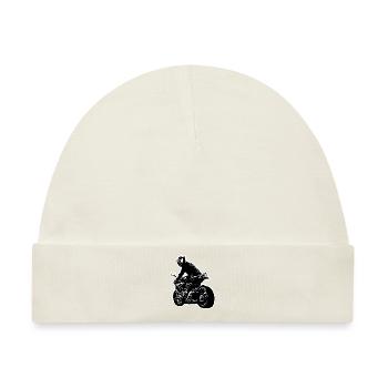 Motorcycle Lifestyle / Motorrad / Motorräder biker - Baby Premium Organic Mütze - Naturweiß - Vorne