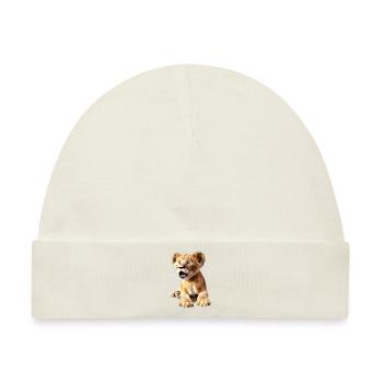 Löwe, Löwenbaby, Sternzeichen Löwe - Baby Premium Organic Mütze - Naturweiß - Vorne
