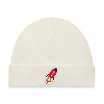 Rakete Startup | Raktenstart | Kinderrakete Schule - Baby Premium Organic Mütze - Naturweiß - Vorne
