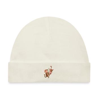 Affen Familie Umarmen - Baby Premium Organic Mütze - Naturweiß - Vorne