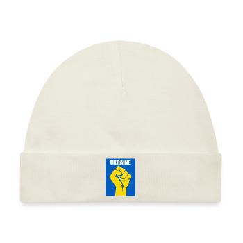 Ukraine - Baby Premium Organic Mütze - Naturweiß - Vorne