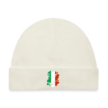Italien Fahne Vintage Italienische Fahne Used Look - Baby Premium Organic Mütze - Naturweiß - Vorne
