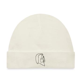 Frauen Linienkunst - Baby Premium Organic Mütze - Naturweiß - Vorne