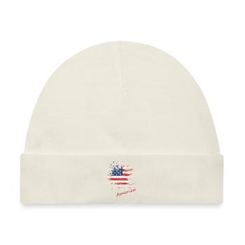 America - Baby Premium Organic Mütze - Naturweiß - Vorne