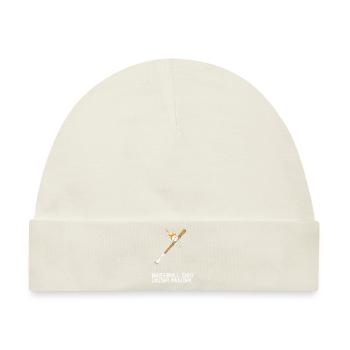 Softball Baseball Papa lauter stolzer Fan Ballers - Baby Premium Organic Mütze - Naturweiß - Vorne