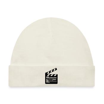Kino Filmklappe Regie führen - Baby Premium Organic Mütze - Naturweiß - Vorne