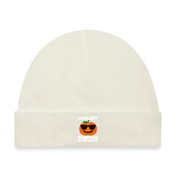 Coolest Pumpkin in the Patch - Baby Premium Organic Mütze - Naturweiß - Vorne