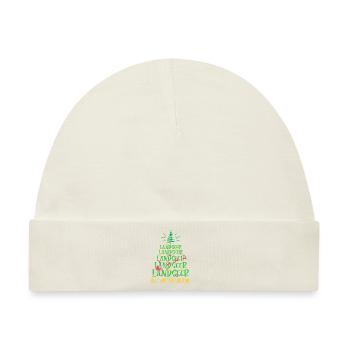 Landseer Hund Weihnachten Hunderasse - Baby Premium Organic Mütze - Naturweiß - Vorne