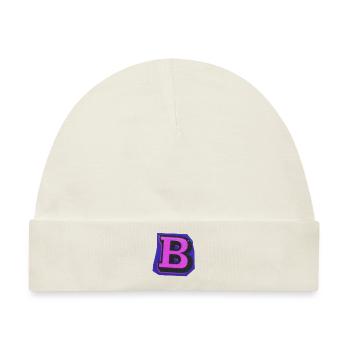 Typografie Buchstabe B - Baby Premium Organic Mütze - Naturweiß - Vorne