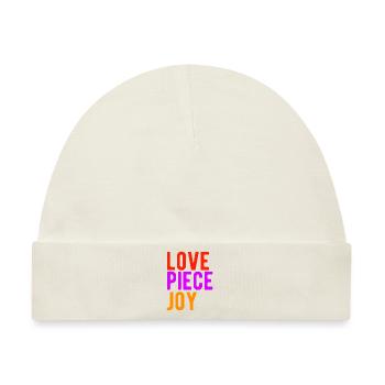 love piece joy - Baby Premium Organic Mütze - Naturweiß - Vorne