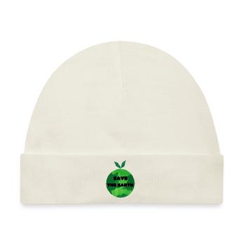 Save the Earth - Baby Premium Organic Mütze - Naturweiß - Vorne