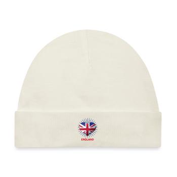 WM in Katar I Love England Fanartikel - Baby Premium Organic Mütze - Naturweiß - Vorne
