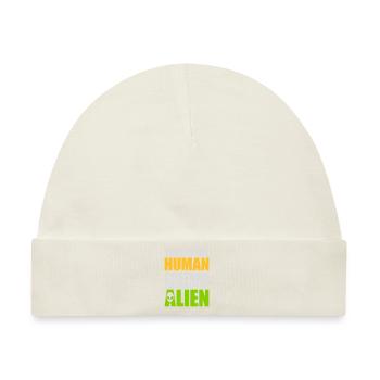 human costume alien Zitat - Baby Premium Organic Mütze - Naturweiß - Vorne