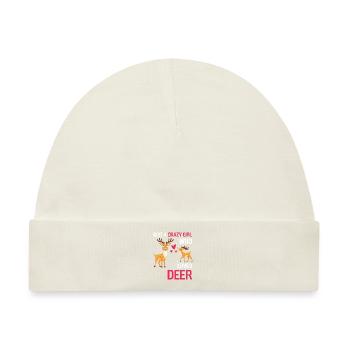 Rotwild Wald Tier Mädchen Geschenk Hirsch - Baby Premium Organic Mütze - Naturweiß - Vorne