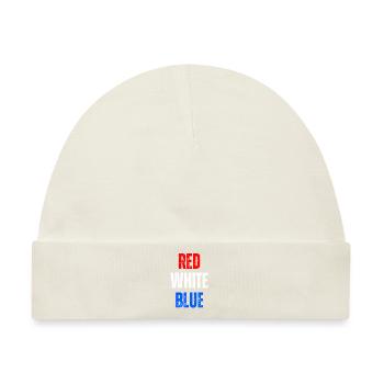 ROT WEISS BLAU - Baby Premium Organic Mütze - Naturweiß - Vorne