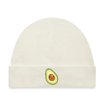 Avocado Frucht naschen Speise Früchte Vitamine - Baby Premium Organic Mütze - Naturweiß - Vorne