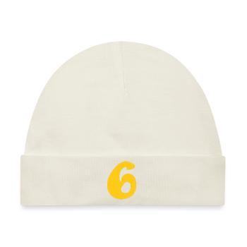 Nummer 6 Handschrift - Baby Premium Organic Mütze - Naturweiß - Vorne