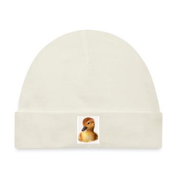 Baby Ente - Nutztier - Baby Premium Organic Mütze - Naturweiß - Vorne