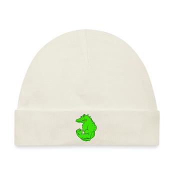 strong crocodile - Baby Premium Organic Mütze - Naturweiß - Vorne