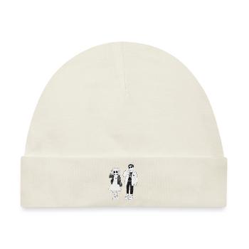 Japanische Coolness in Schwarz-Weiß - Baby Premium Organic Mütze - Naturweiß - Vorne