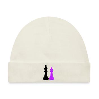 couple king queen - Baby Premium Organic Mütze - Naturweiß - Vorne