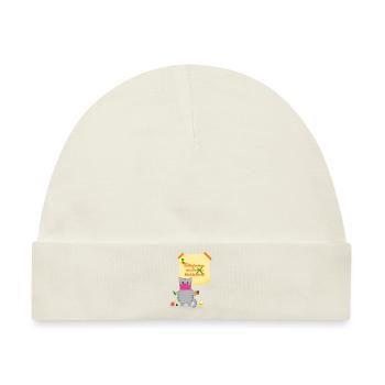 Süßigkeiten sind (keine) Mahlzeiten :-) - Baby Premium Organic Mütze - Naturweiß - Vorne