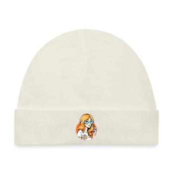 Anne Hippie - Baby Premium Organic Mütze - Naturweiß - Vorne
