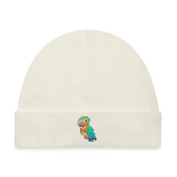 Paarot Papagei Vogel Bund Comic Cartoon - Baby Premium Organic Mütze - Naturweiß - Vorne