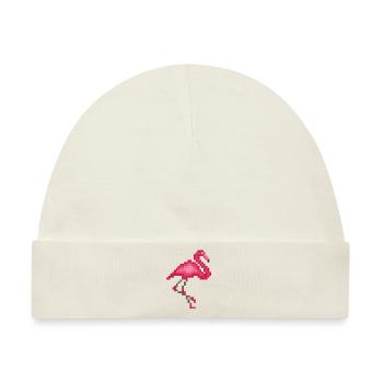 Flamingo - Baby Premium Organic Mütze - Naturweiß - Vorne
