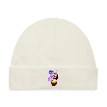Faultier und Sternchen - Rockmusik Sprüche - Baby Premium Organic Mütze - Naturweiß - Vorne