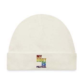 MEIN KÖRPER IST POLITISCH - Baby Premium Organic Mütze - Naturweiß - Vorne
