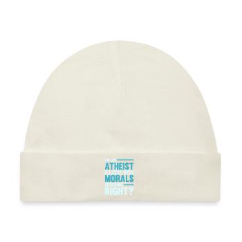 Atheismus Sprüche | Atheisten Atheist Geschenkidee - Baby Premium Organic Mütze - Naturweiß - Vorne
