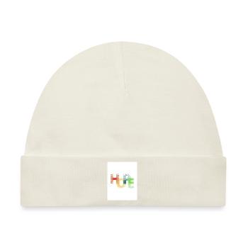 Hope Hoffnung - Baby Premium Organic Mütze - Naturweiß - Vorne