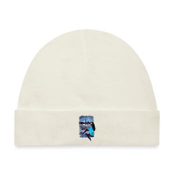 Rostock Winter Frau Gehlsdorfer Ufer - Baby Premium Organic Mütze - Naturweiß - Vorne