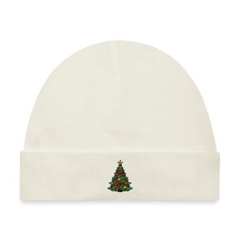 Tannenbaum Weihnachten - Baby Premium Organic Mütze - Naturweiß - Vorne