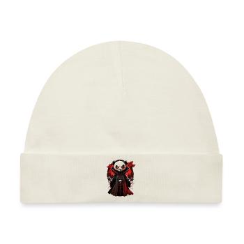 Panda-Vampir - Baby Premium Organic Mütze - Naturweiß - Vorne