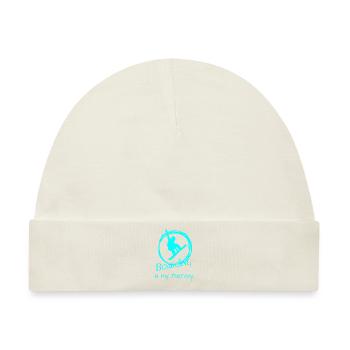 Boarding is my Therapy - Baby Premium Organic Mütze - Naturweiß - Vorne