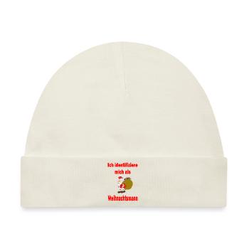 Weihnachtsmann Identität - Version 1 - Baby Premium Organic Mütze - Naturweiß - Vorne