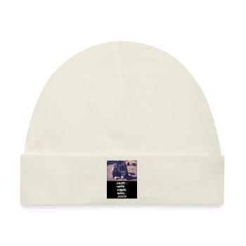 Donner Motto-Shirt - Baby Premium Organic Mütze - Naturweiß - Vorne