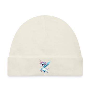Licorne Einhorn Kawaii - Baby Premium Organic Mütze - Naturweiß - Vorne
