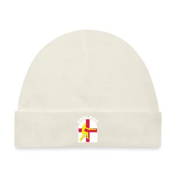 England Cricket Batsman England Flagge von DPattonPD - Baby Premium Organic Mütze - Naturweiß - Vorne