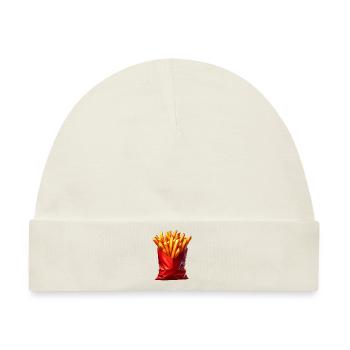Pommes Fritten - Baby Premium Organic Mütze - Naturweiß - Vorne