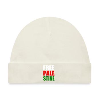 Free palestine - Baby Premium Organic Mütze - Naturweiß - Vorne