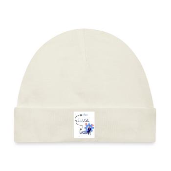 Idee Ursache Arbeit. Aus einer Idee entsteht ein Werk. - Baby Premium Organic Mütze - Naturweiß - Vorne