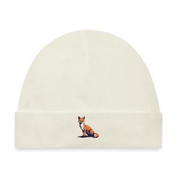 Naturverbundener Fuchs - Baby Premium Organic Mütze - Naturweiß - Vorne